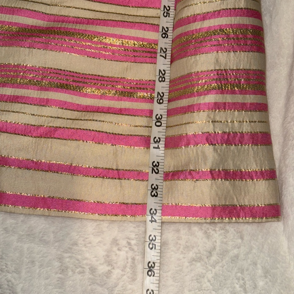Lilly Pulitzer Pink and Cream Striped Dress Size 8 - Picture 6 of 8
